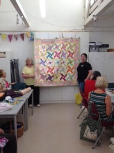 lovely lady that donated and made the quilt